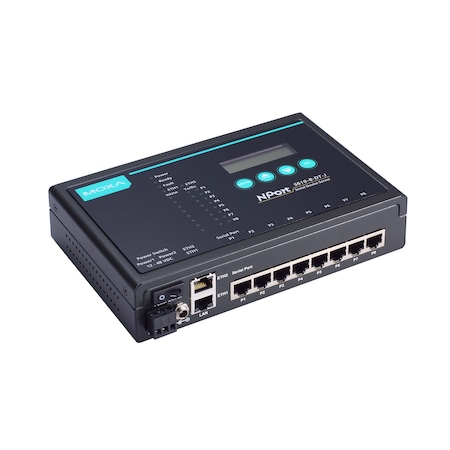 Moxa 8Port Desktop Device Server, 2 10/100M Ethernet, Rs-232 Rj-45 NPort 5610-8-DT-J
